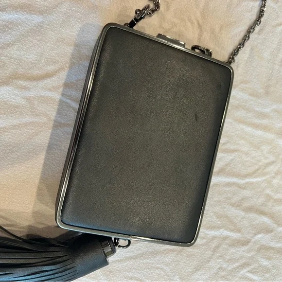 Tory Bursh Black Crystal Adele Hardshell Clutch - Picture 6 of 13